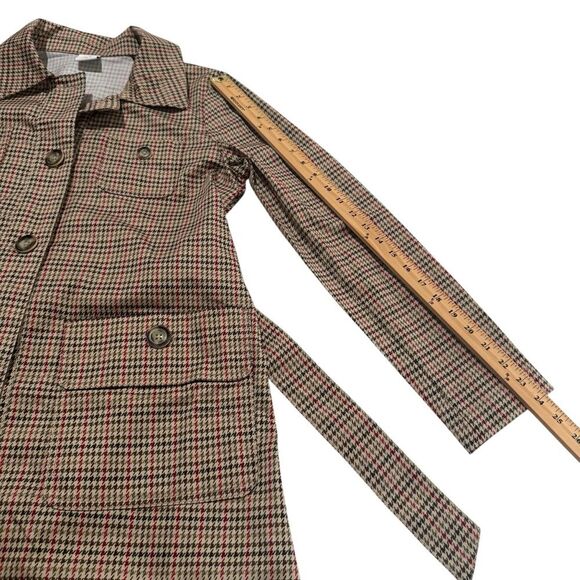 CAbi Houndstooth Sherlock Trench Coat Style# 3734 Sz M Excellent/Near New Sz M - Picture 8 of 12